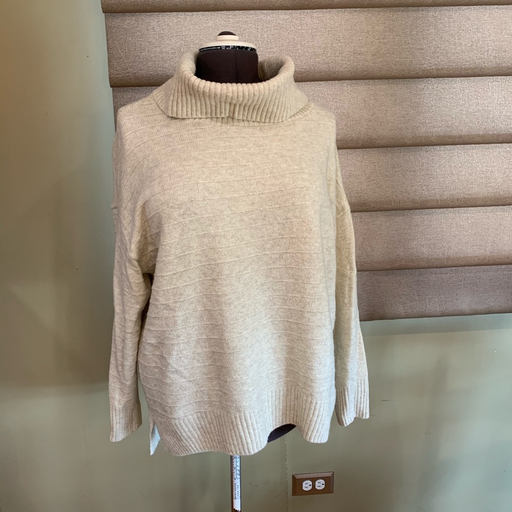 Beige turtleneck